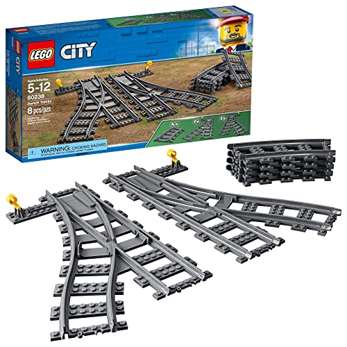 8 Piece LEGO City Train Switch Tracks Set