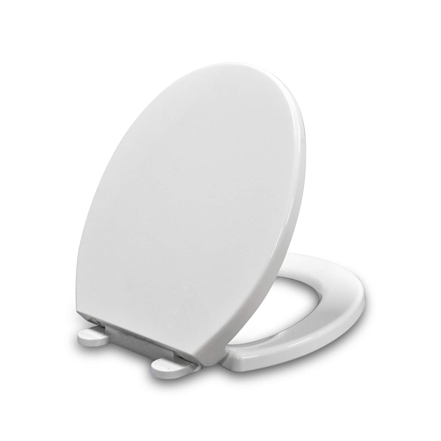 Round Quiet-Close Toilet Seat with Non-Slip Bumpers