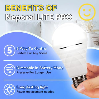 Rechargeable Emergency Light Bulbs, 2600mAh Backup