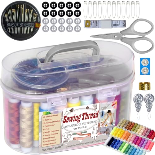 40 Spools Sewing Thread Set with Portable Repair Kit