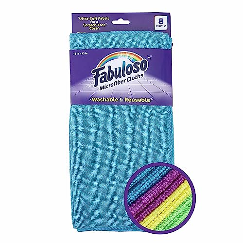 8 Pack Microfiber Cleaning Cloths Reusable Lint-Free