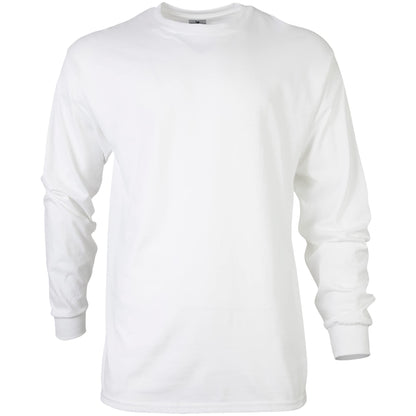 Gildan Men's Ultra Cotton Long Sleeve T-Shirt, Style G2400, Multipack, White (3-Pack), Medium