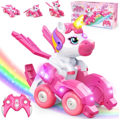 Remote Control Transforming Unicorn Car with Lights