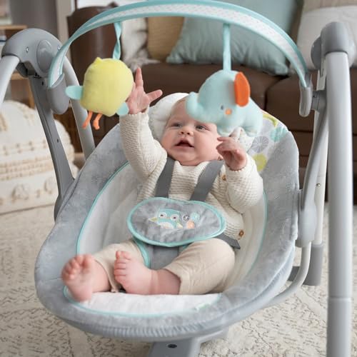 Ingenuity 5-Speed Portable Baby Swing with Toys