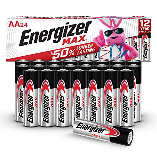 24 Pack Energizer AA Alkaline Batteries Long Lasting