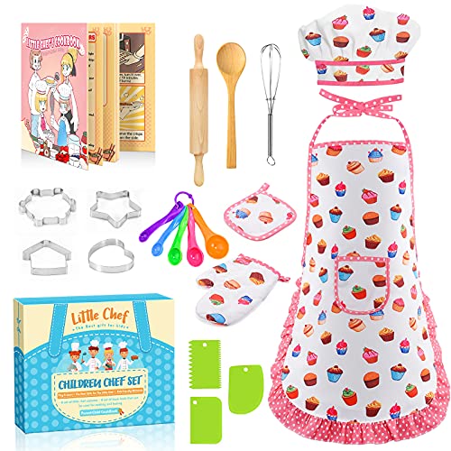 Toyze Kids Chef Hat and Apron Cooking Set