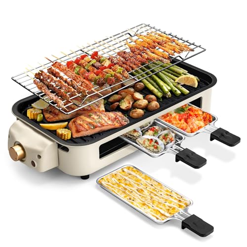 Smokeless 1700W Electric Indoor Grill with Griddle