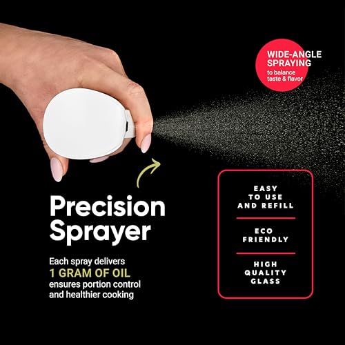 Storeganize Olive Oil Sprayer For Cooking - Glass 200ml Olive Oil Spray Bottle For Oil Portion Control - Kitchen accessories Gadgets Oil Mister Spray Bottle For Cooking Baking & Salads