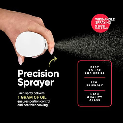 Storeganize Olive Oil Sprayer For Cooking - Glass 200ml Olive Oil Spray Bottle For Oil Portion Control - Kitchen accessories Gadgets Oil Mister Spray Bottle For Cooking Baking & Salads