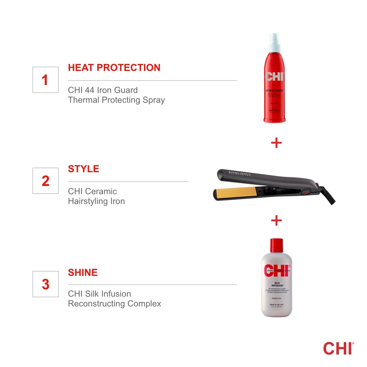 CHI 1" Ceramic Flat Iron Hair Straightener