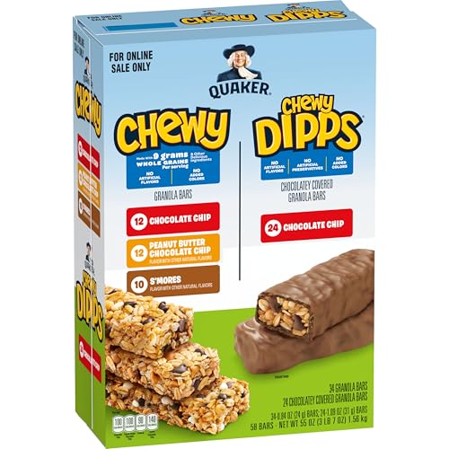 58 Count Quaker Chewy Granola Bars Variety Pack