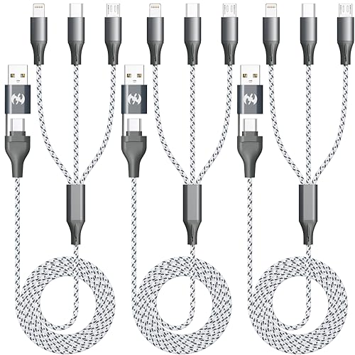 3 Pack 3-in-1 Multi Charging Cable 4FT