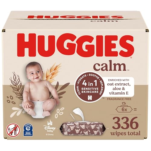 HUGGIES Unscented Hypoallergenic Baby Wipes, 336 Count