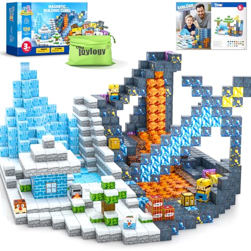 120 Piece Magnetic Building Blocks STEM Toy Set
