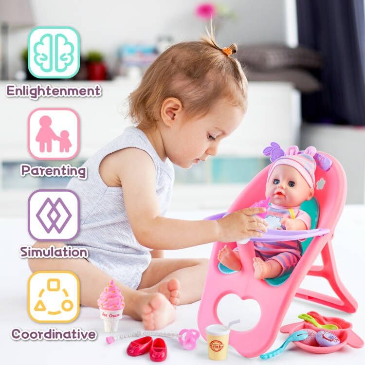 deAO Baby Doll Play Set with Accessories