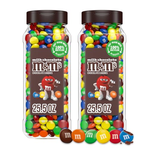 2 Pack M&M's Milk Chocolate Candy Jars