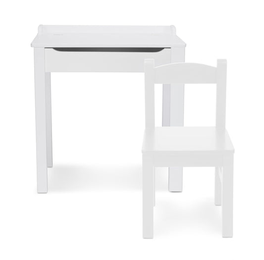 Melissa & Doug White Lift-Top Desk & Chair Set