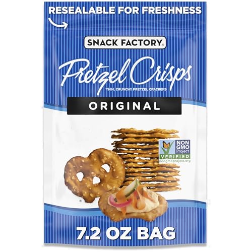 2 Bags 7.2 oz Snack Factory Original Pretzel Crisps