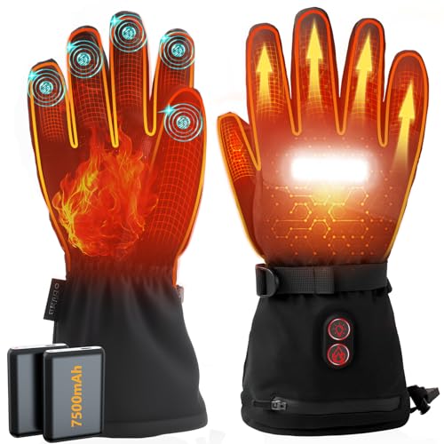 Rechargeable Heated Gloves with LED Flashlight