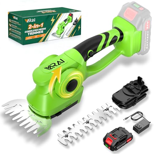 Cordless Battery Hedge Trimmer with Dual Action Blades