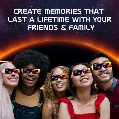 Galaxium Solar Eclipse Glasses AAS Approved 2024 - [6 Pack] Trusted for Direct Solar Eclipse Viewing - ISO 12312-2 & CE Certified