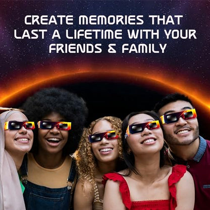 Galaxium Solar Eclipse Glasses AAS Approved 2024 - [6 Pack] Trusted for Direct Solar Eclipse Viewing - ISO 12312-2 & CE Certified
