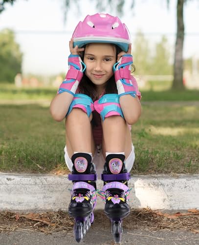 WESKIFAN Unicorn Inline Skates with Light Up Wheels