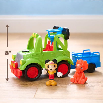 Just Play Disney Junior Mickey Mouse Funhouse Dino Rover 16-Piece Play Figures and Vehicle Playset, Kids Toys for Ages 3 Up, Amazon Exclusive