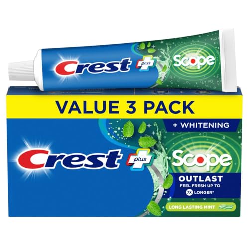 6 Pack Crest Whitening Toothpaste with Scope