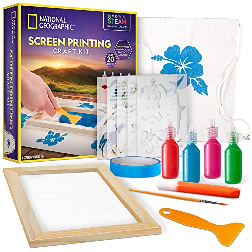 Kids Silk Screen Printing Kit with Fabric Paint