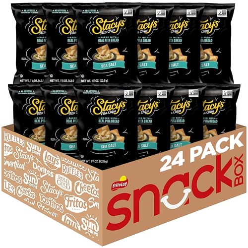 24 Pack Stacy's Sea Salt Pita Chips (OU)