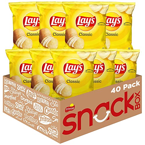 40 Pack Lay's Classic Potato Chips 1 Ounce