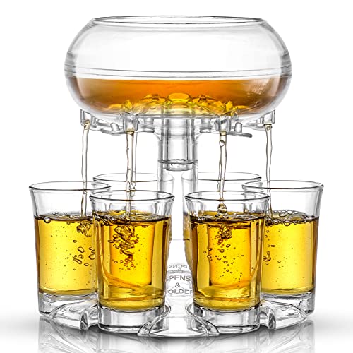 6 Piece JoyJolt Shot Glass and Liquor Dispenser Set