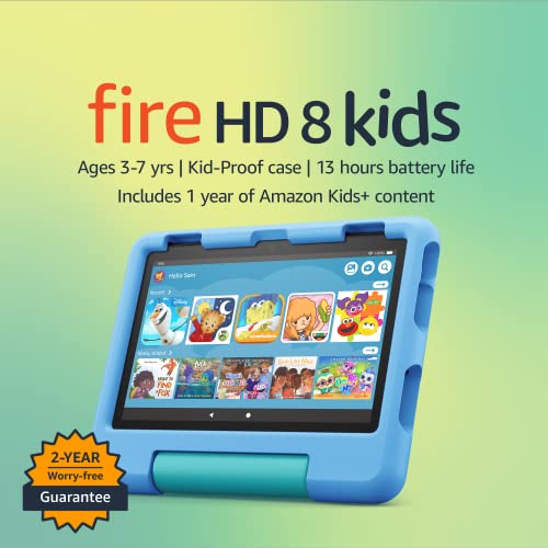 Amazon Fire HD 8 Kids Tablet, 64GB, Blue