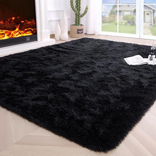 4x5.3 Feet Fluffy Shag Area Rug for Bedroom
