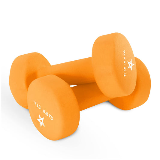 Yes4All 15lbs Hexagon Neoprene Dumbbell Pair
