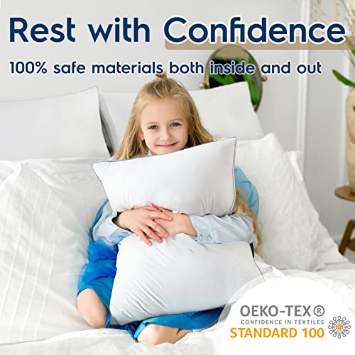 viewstar Pillows Standard Size Set of 2, Bed Pillows for Sleeping, Standard Pillows 2 Pack for Back, Stomach or Side Sleepers, Fluffy Pillows with Down Alternative, Machine Washable, Soft 18" x 24"