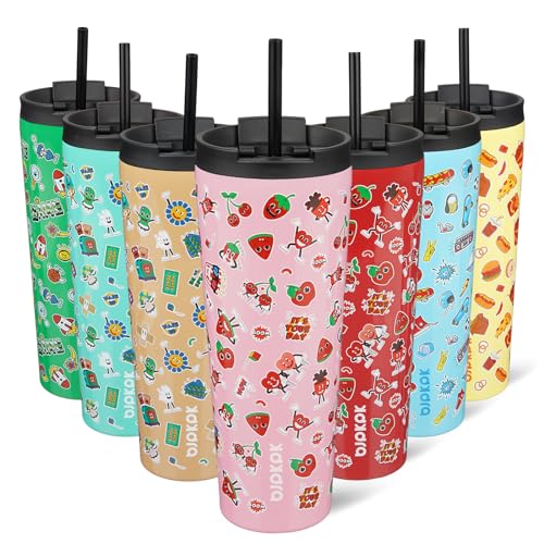 26oz Insulated Stainless Steel Tumbler with Lid and Straw