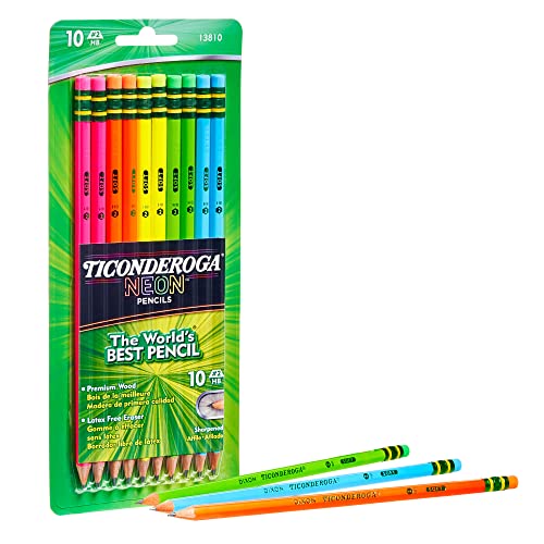 10 Pack Dixon Neon Colored Pencils