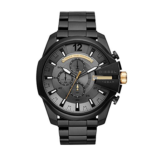Diesel Mega Chief Black Chronograph Men's Watch