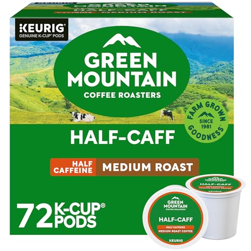 72 Count Green Mountain Half Caff K-Cup Coffee Pods