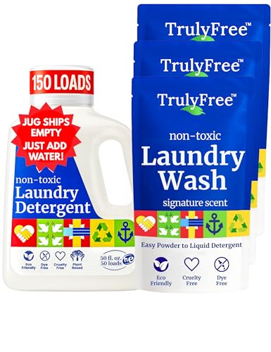 150 Load Natural Laundry Detergent Powder to Liquid