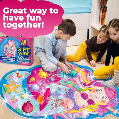 QUOKKA Glitter Giant Floor Puzzle for Kids