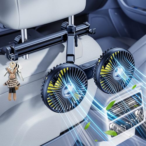 Rechargeable Dual Head Long Arm Car Fan
