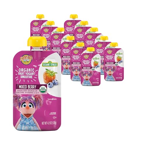 12 Pack Earth's Best Organic Yogurt Smoothie Pouches (OU-D)