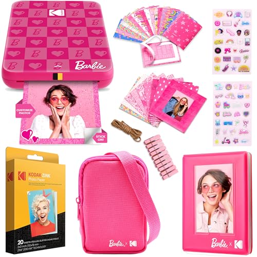 20 Sheet KODAK Barbie Wireless Instant Photo Printer Bundle