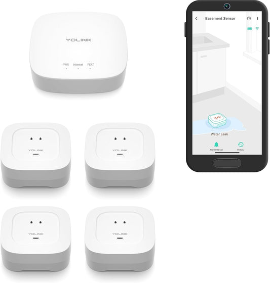 Smart Home Starter Kit with Water Leak Sensor (4-Pack)