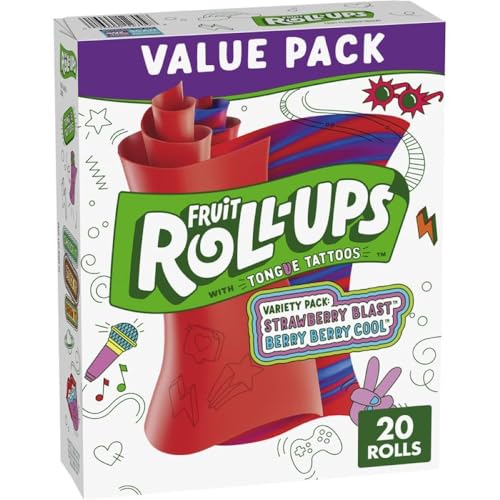 20 Pack Fruit Roll-Ups Variety Fruit Snacks (OU)