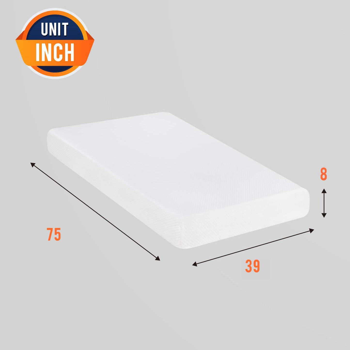 8-Inch Twin Gel Memory Foam Mattress