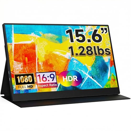 15.6-Inch 1080p Portable USB-C HDMI Monitor